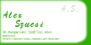 alex szucsi business card
